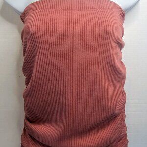 SUNDRY FOR EVEREVE RUCHED SIDE TUBE TOP MAUVE PINK SZ 1/SM